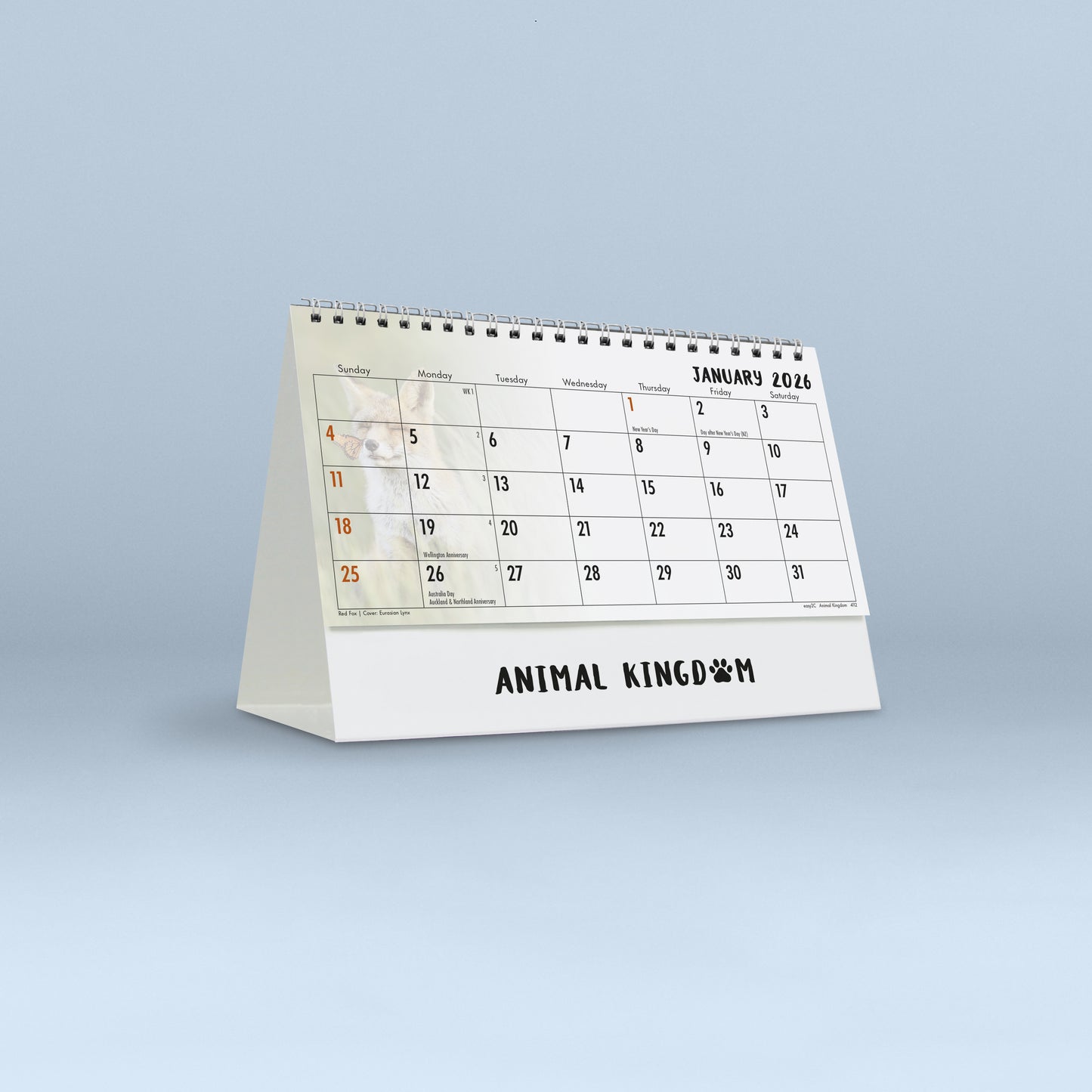 Animal Kingdom 2026 Desk Calendar