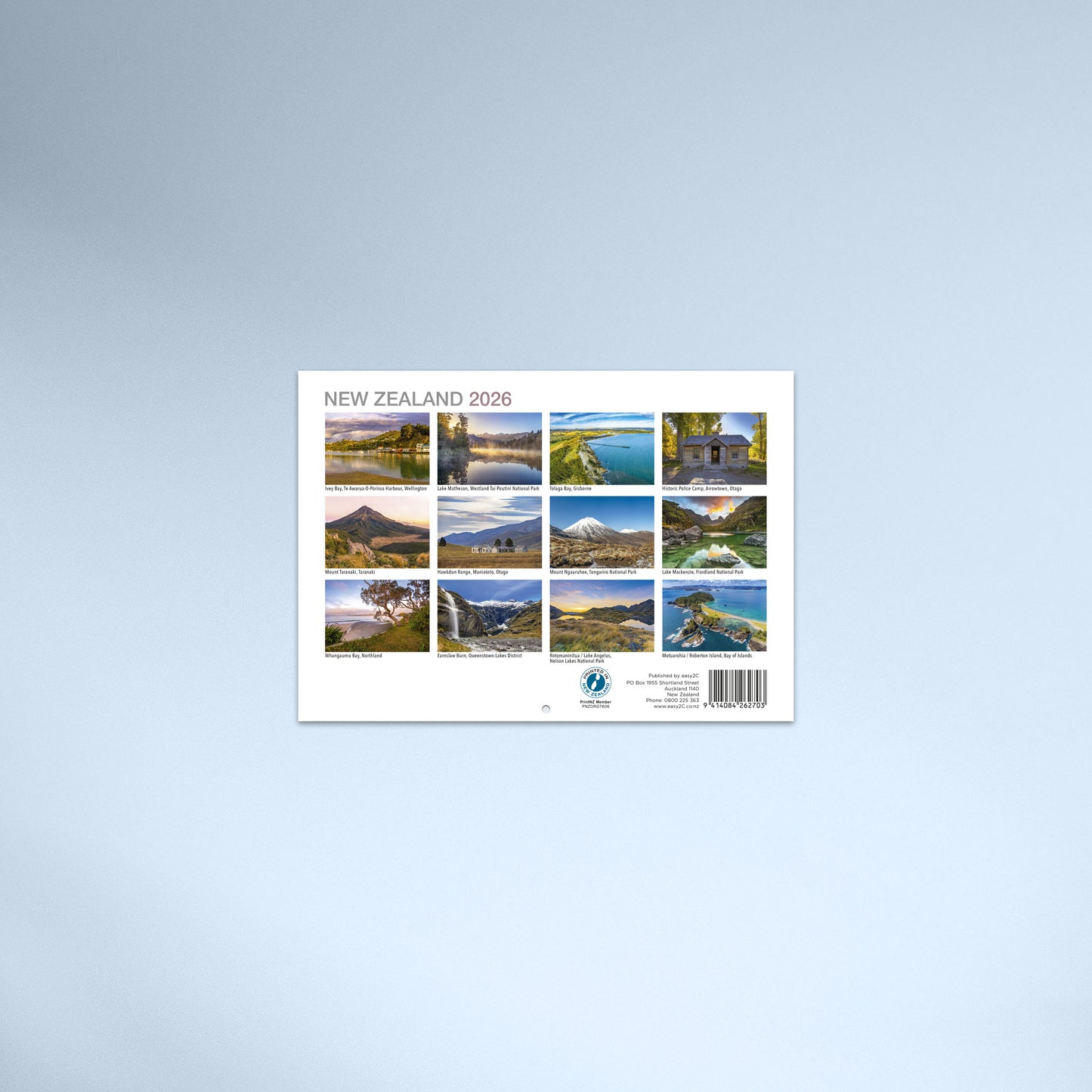 New Zealand 2026 Booklet Calendar