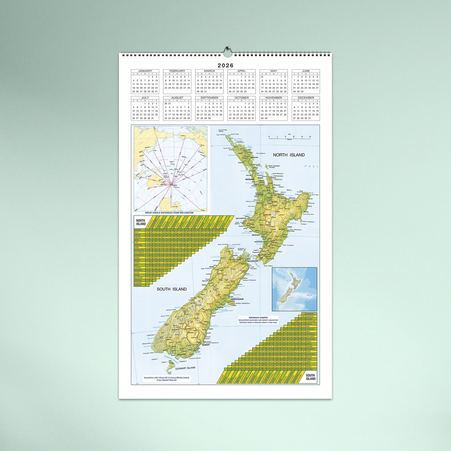 Easy2C NZ Scenic 2026 Wall Calendar
