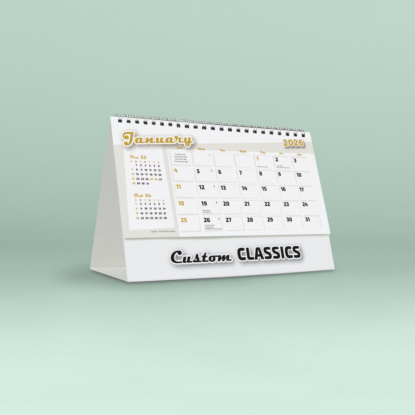 Custom Classics 2026 Tent Calendar
