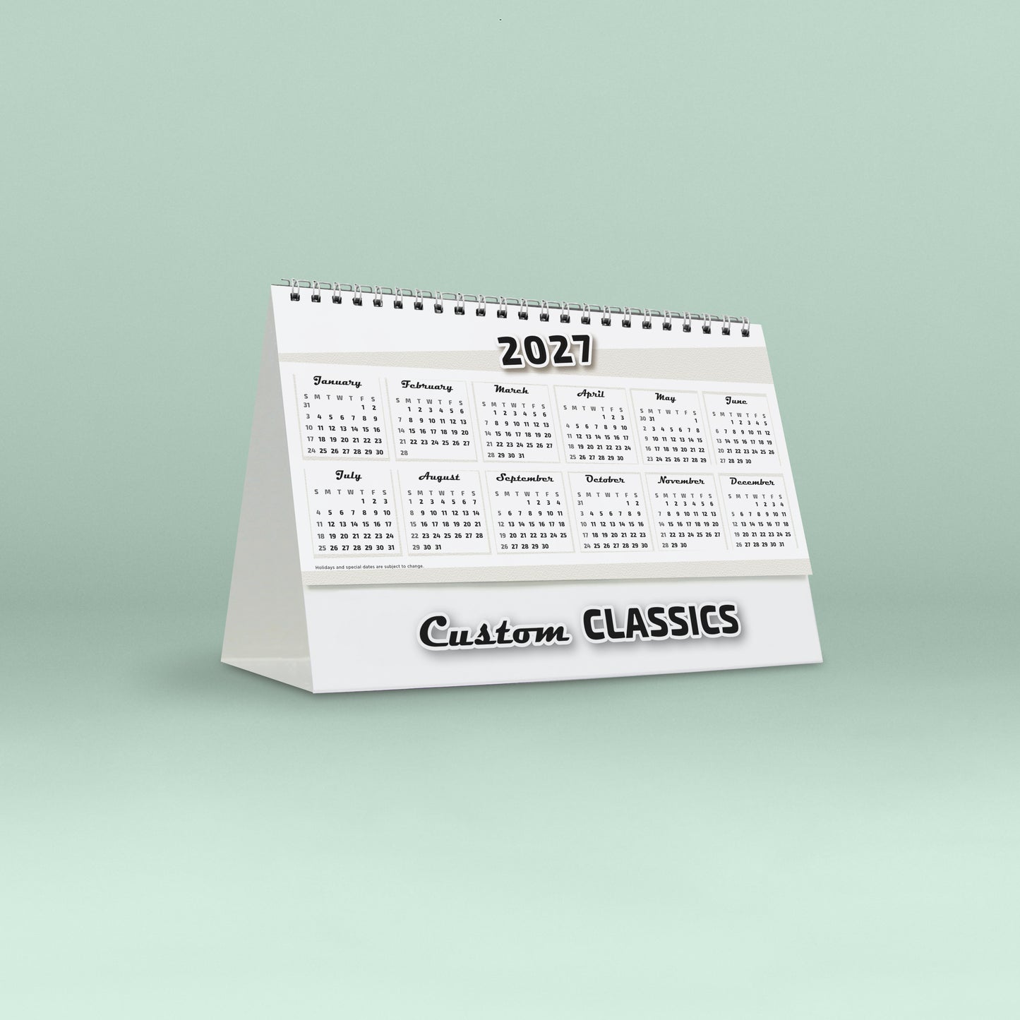 Custom Classics 2026 Tent Calendar