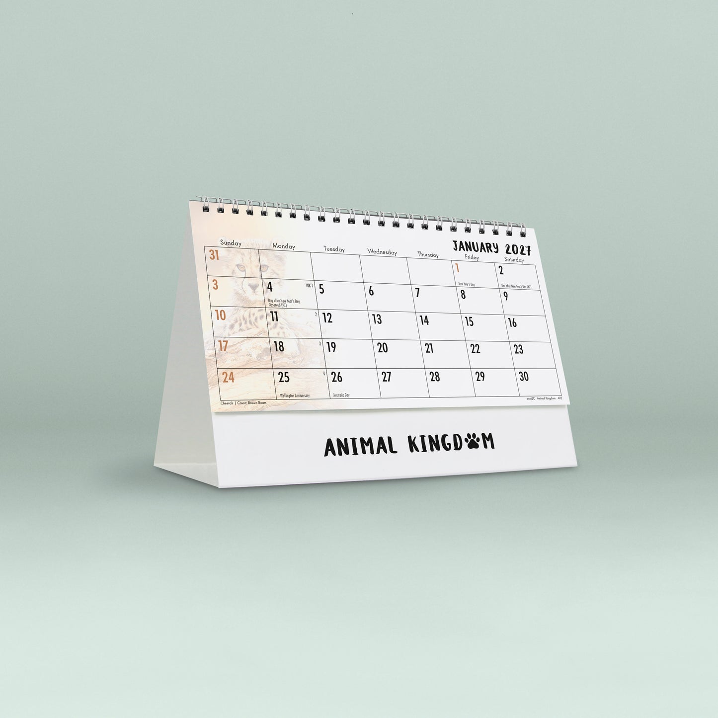 Animal Kingdom 2027 Desk Calendar