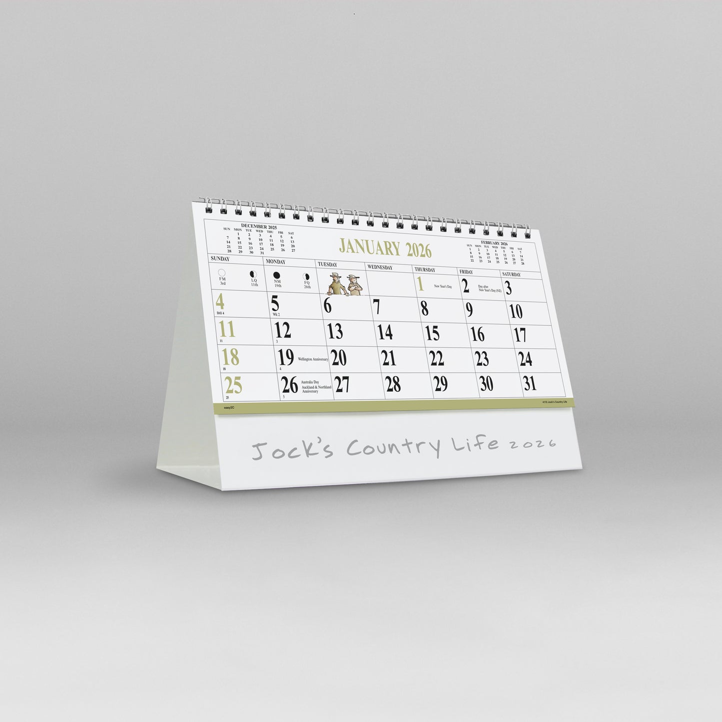 Jocks Country Life 2026 Desk Calendar