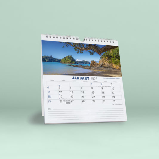 Spirit of New Zealand 2026 Wall/Desk Calendar