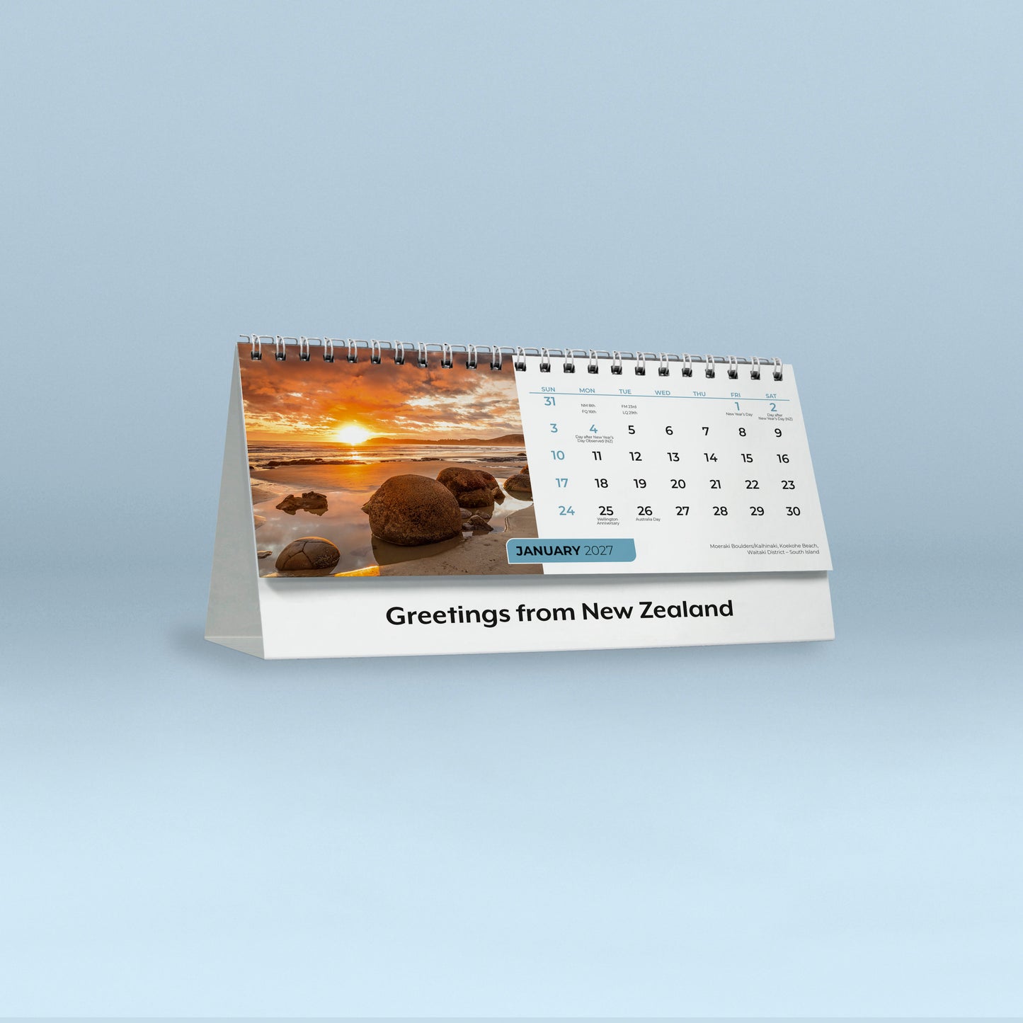 NZ Greetings 2027 Desk Calendar