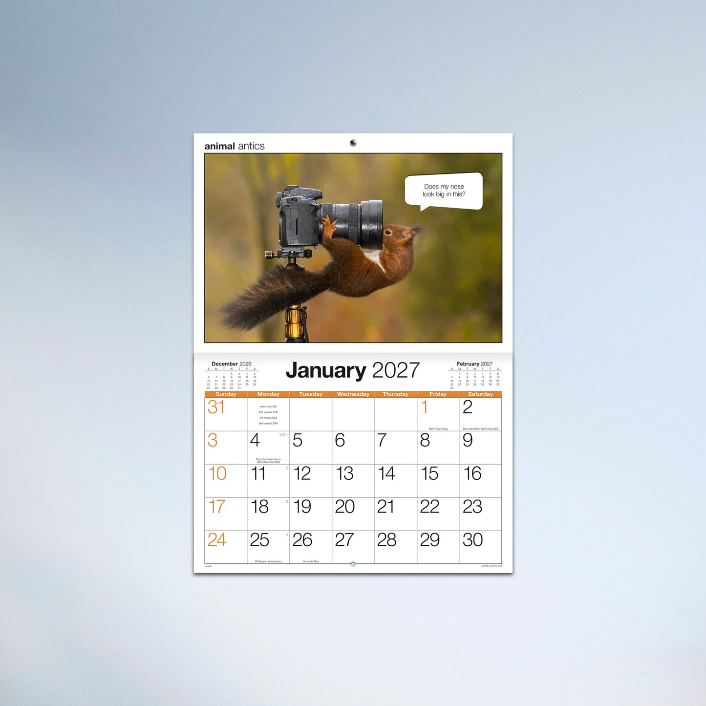 Animal Antics 2027 Booklet Calendar