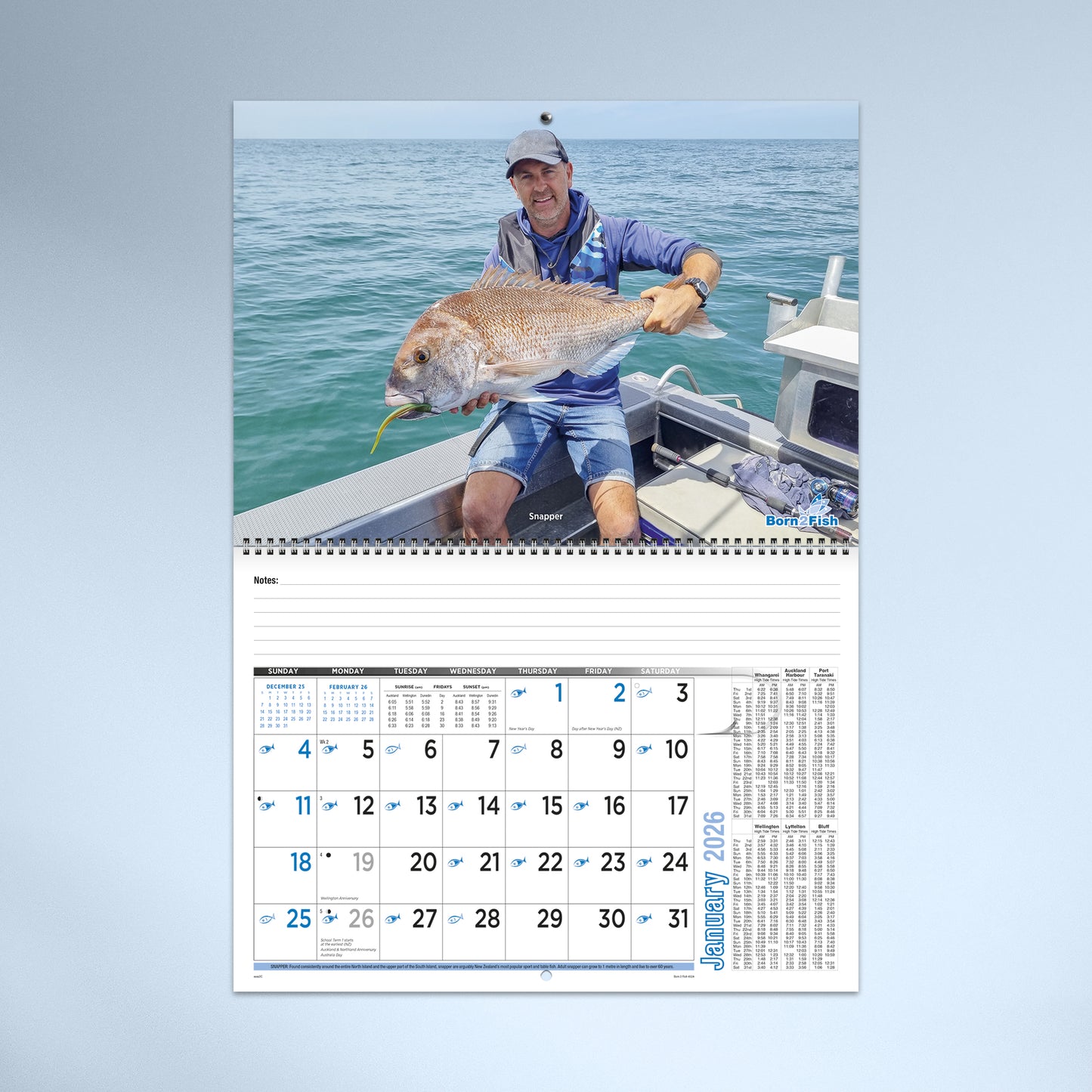 Born 2 Fish 2026 Booklet Calendar