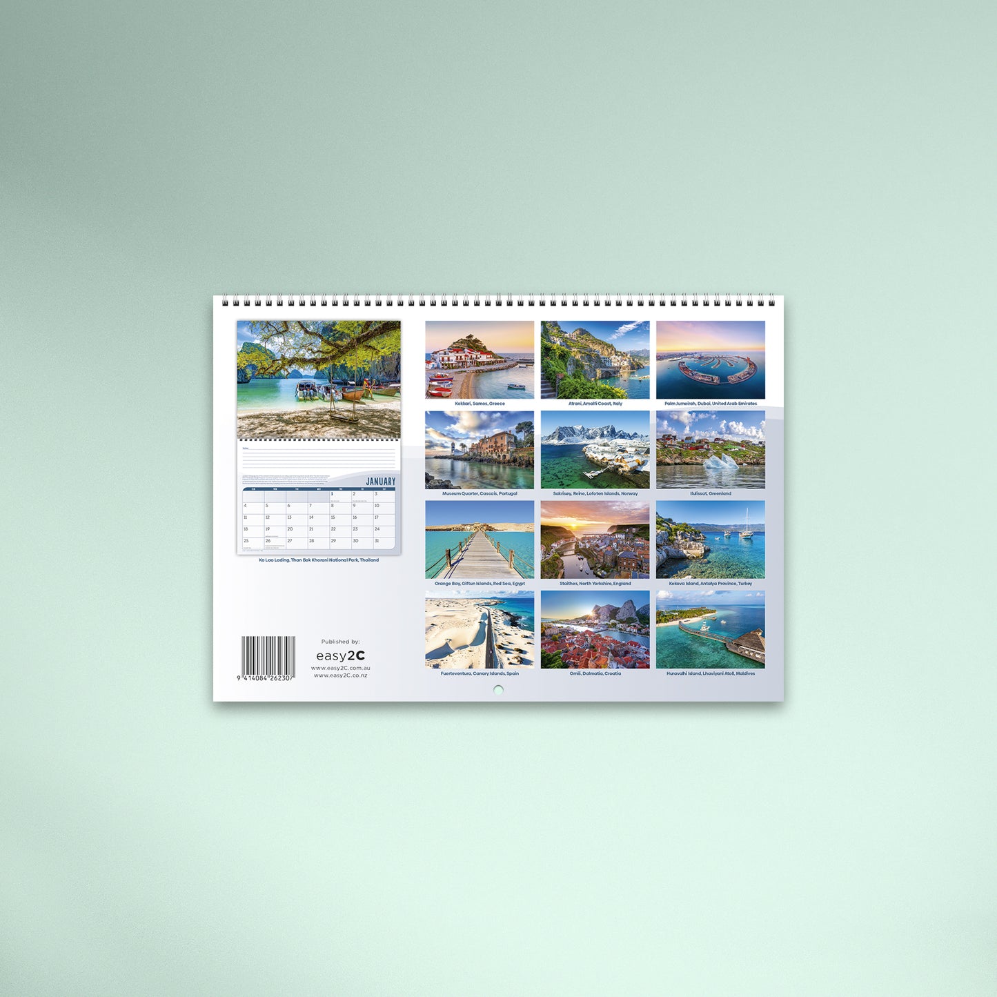 Coastlines of the World 2026 Calendar