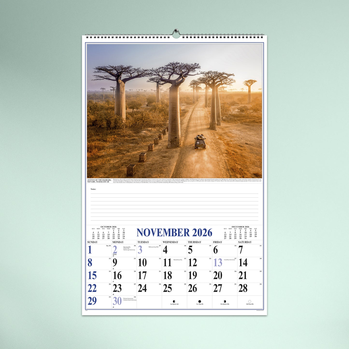 Discover the World 2026 Wall Calendar