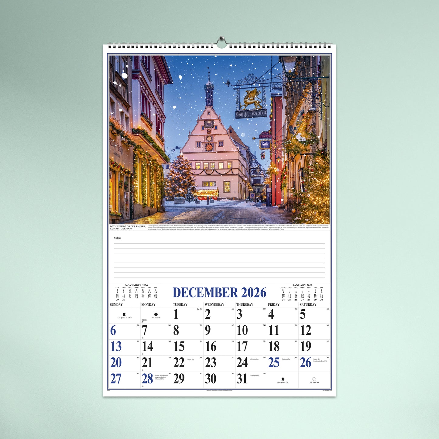 Discover the World 2026 Wall Calendar