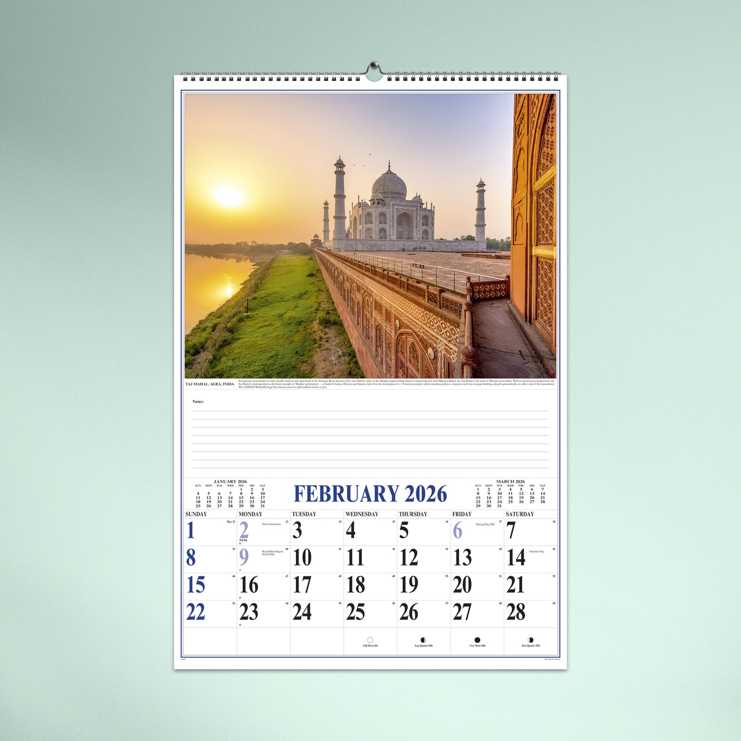 Discover the World 2026 Wall Calendar