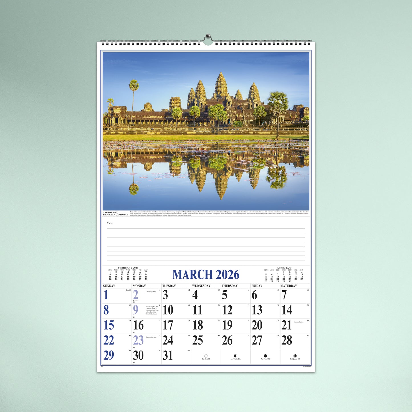 Discover the World 2026 Wall Calendar