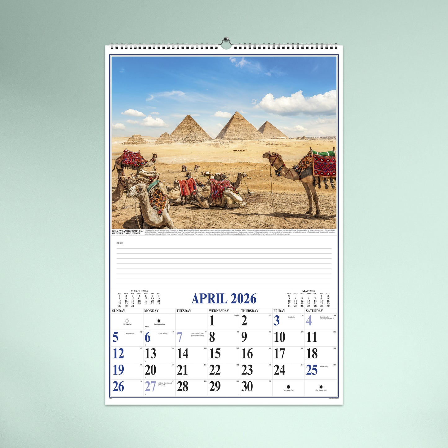 Discover the World 2026 Wall Calendar