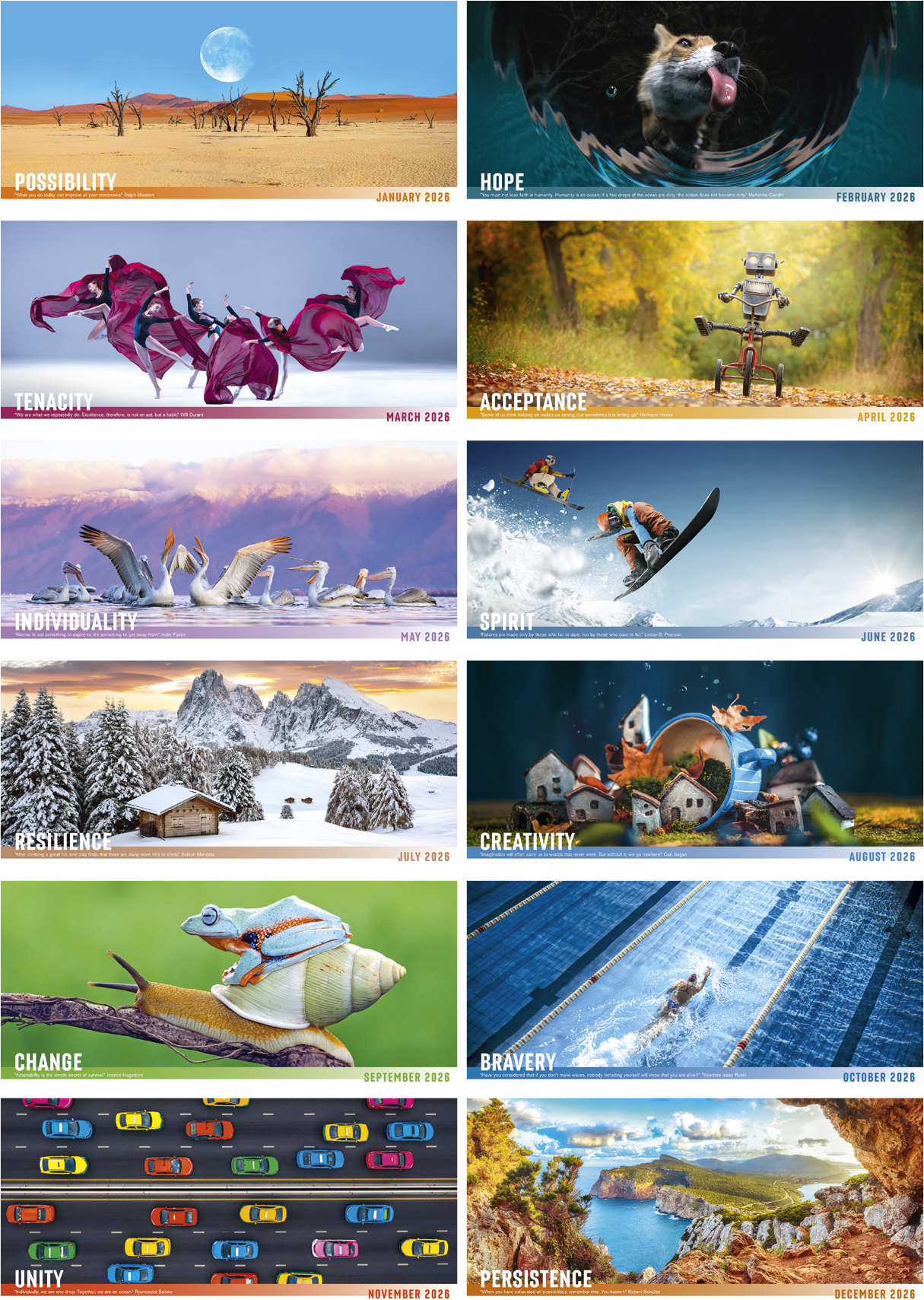 Focus 2026 Wall Calendar