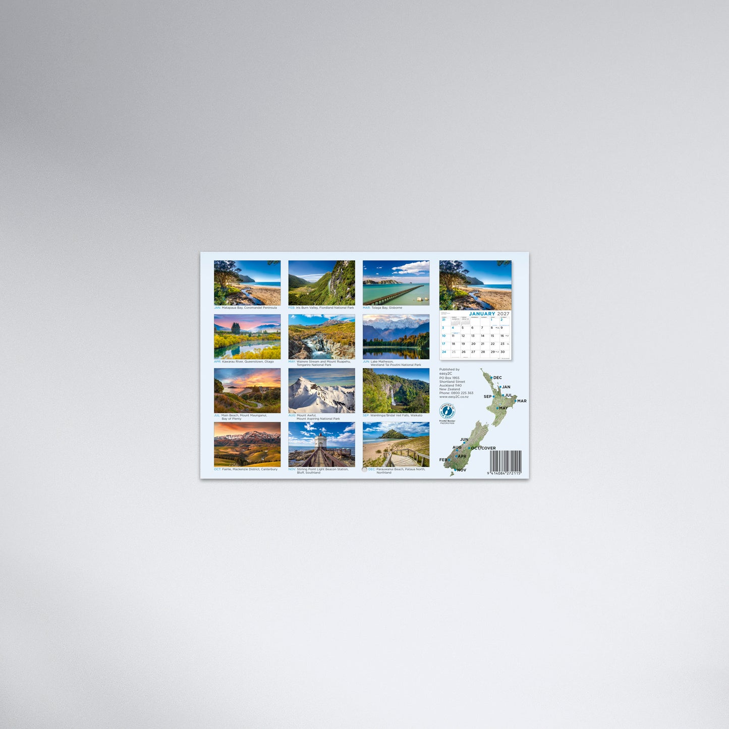 Looking at New Zealand Booklet Calendar 2027