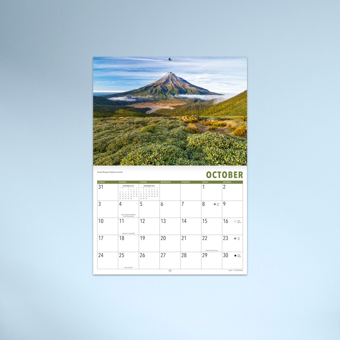 New Zealand 2027 Booklet Calendar