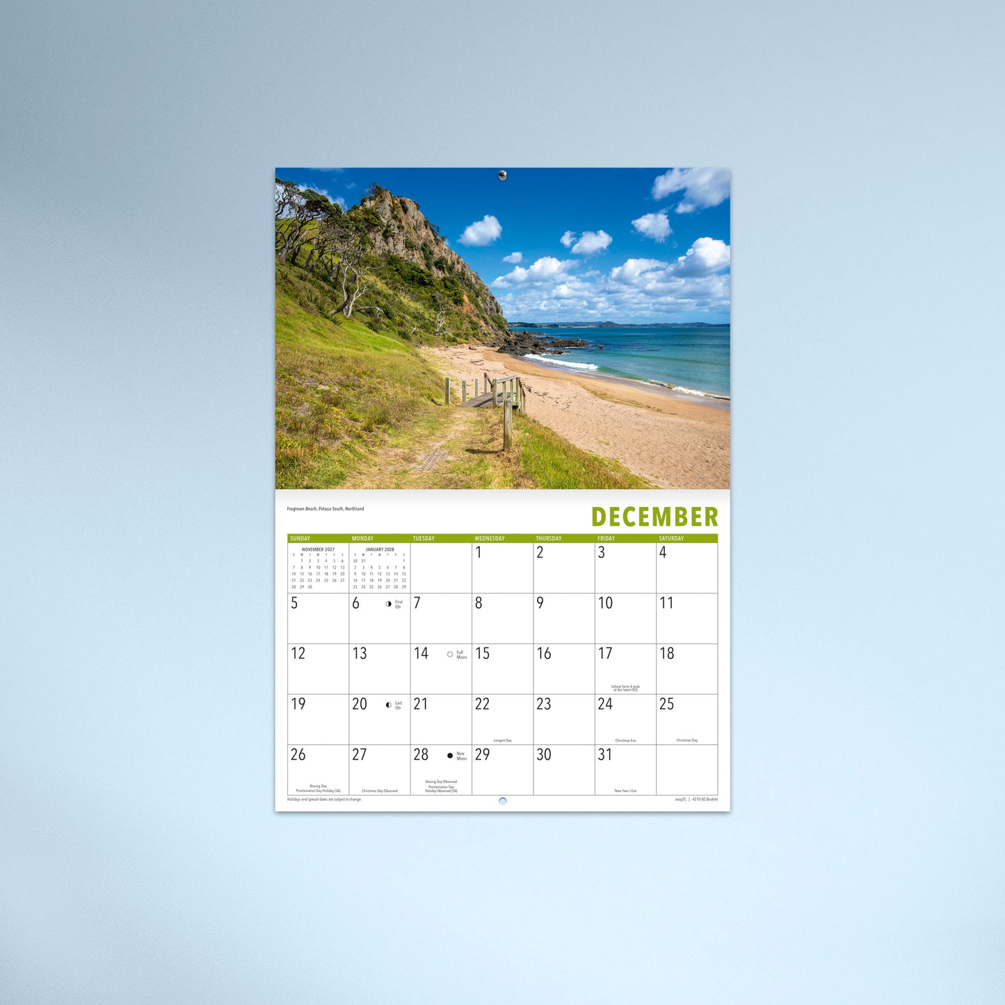 New Zealand 2027 Booklet Calendar