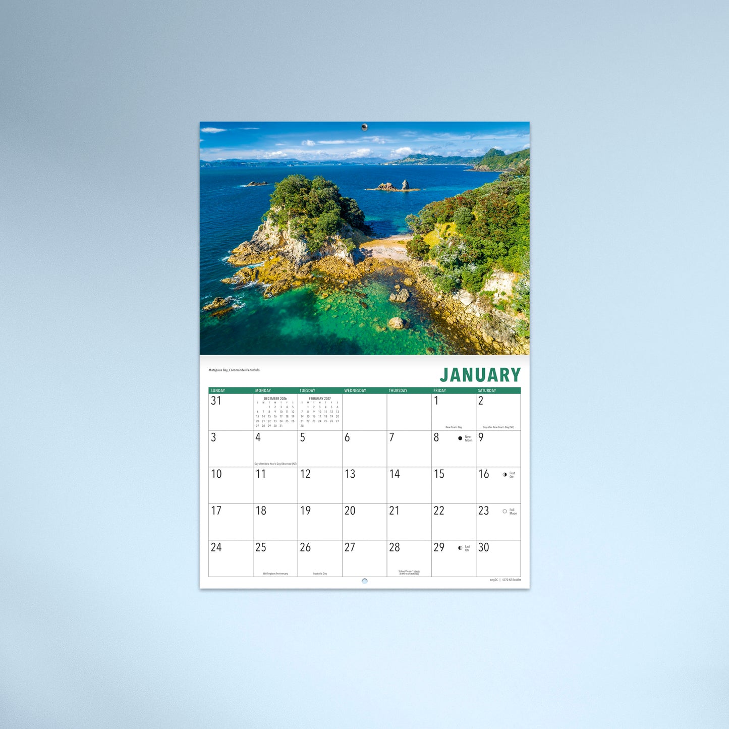 New Zealand 2027 Booklet Calendar