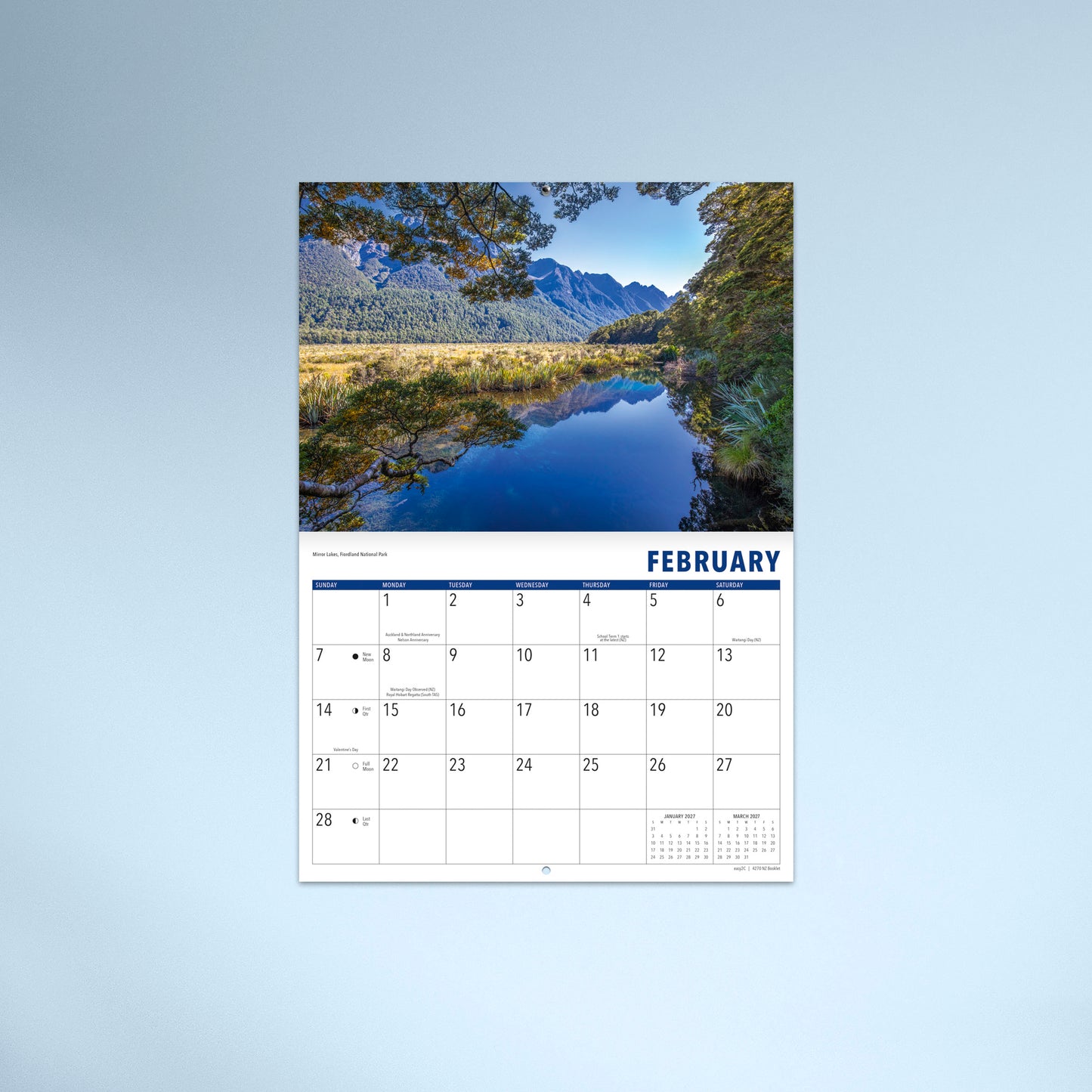 New Zealand 2027 Booklet Calendar
