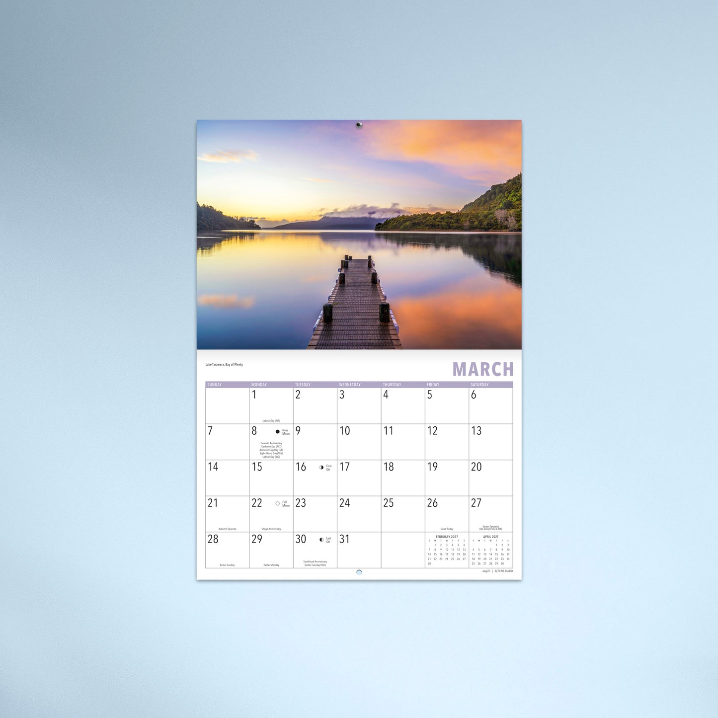 New Zealand 2027 Booklet Calendar