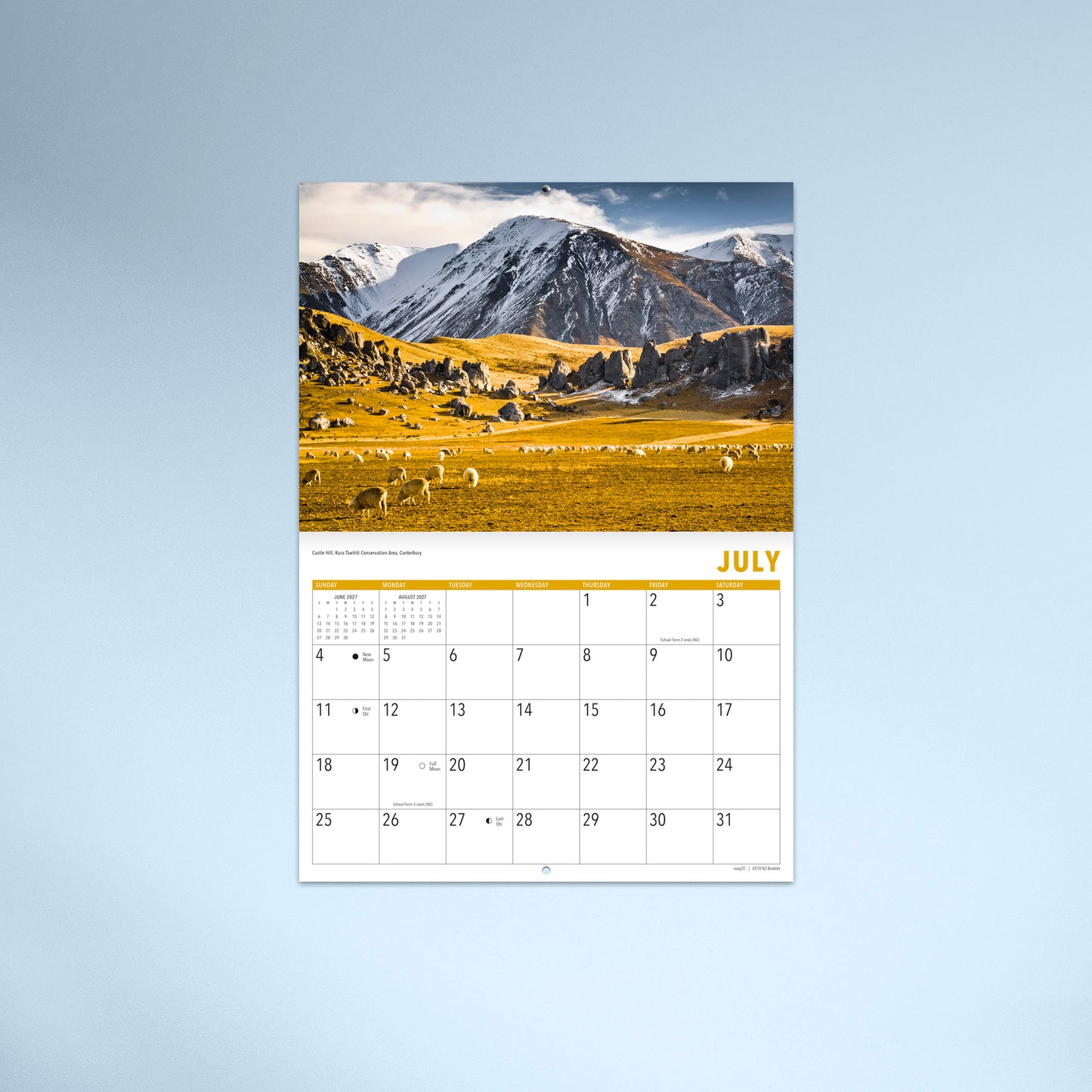 New Zealand 2027 Booklet Calendar