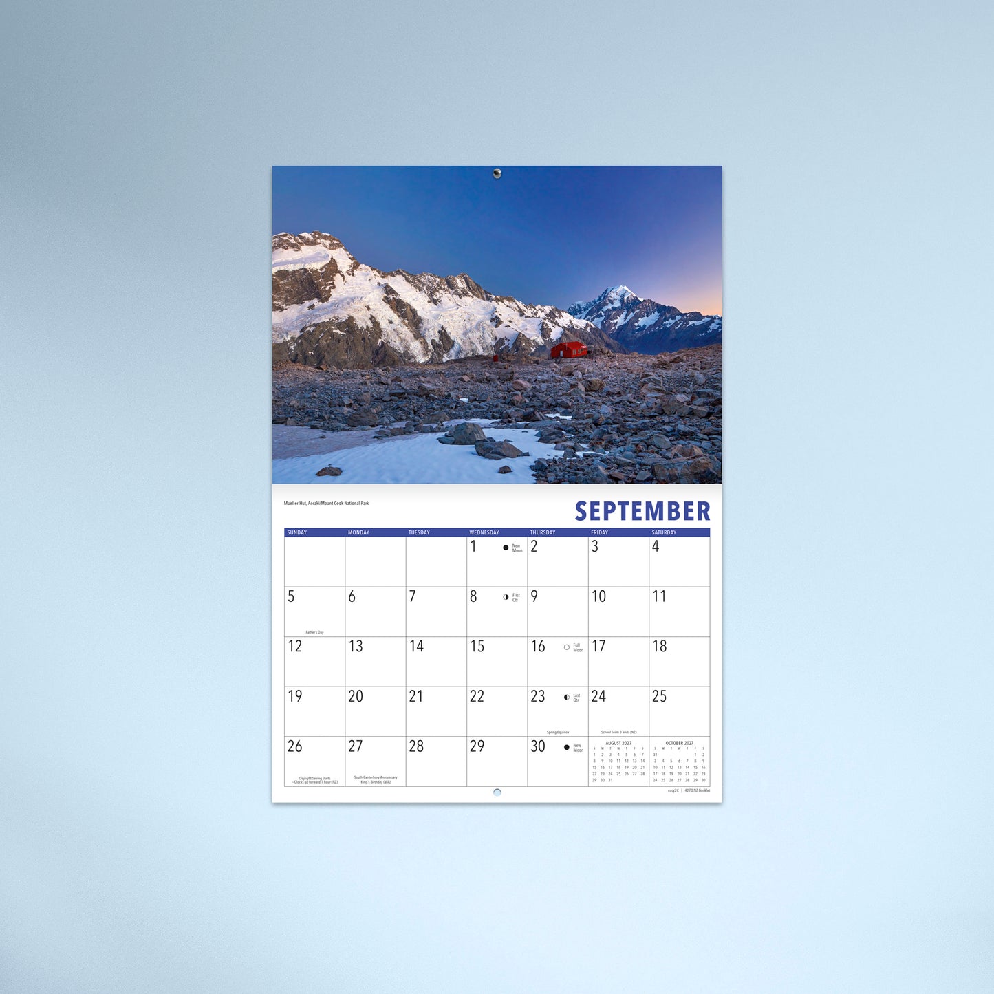 New Zealand 2027 Booklet Calendar