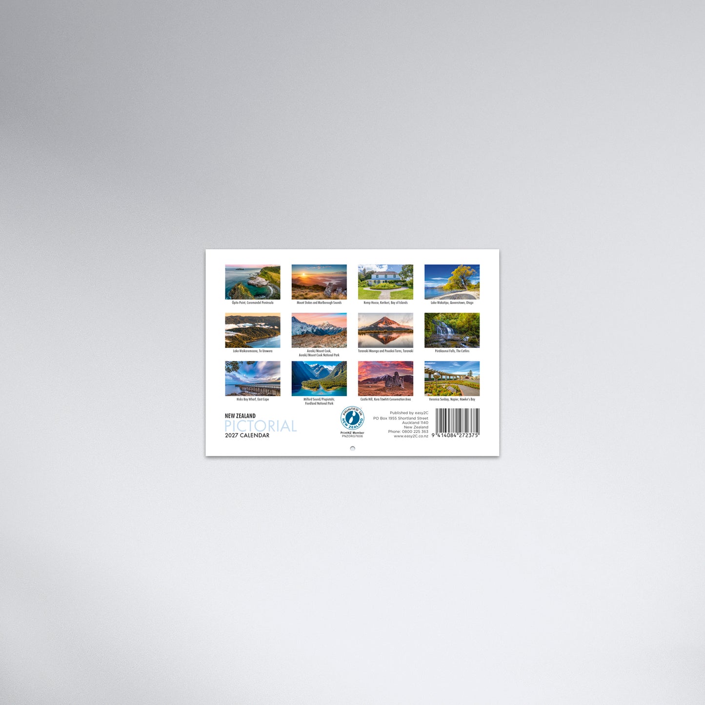 New Zealand Pictorial 2027 Booklet Calendar