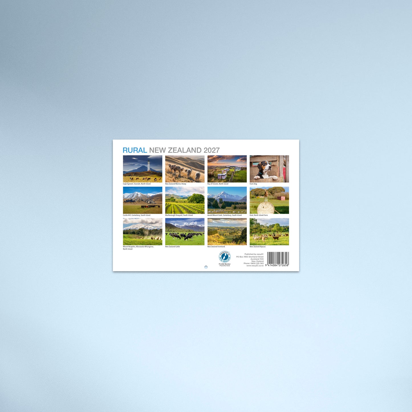 New Zealand Rural 2027 Calendar