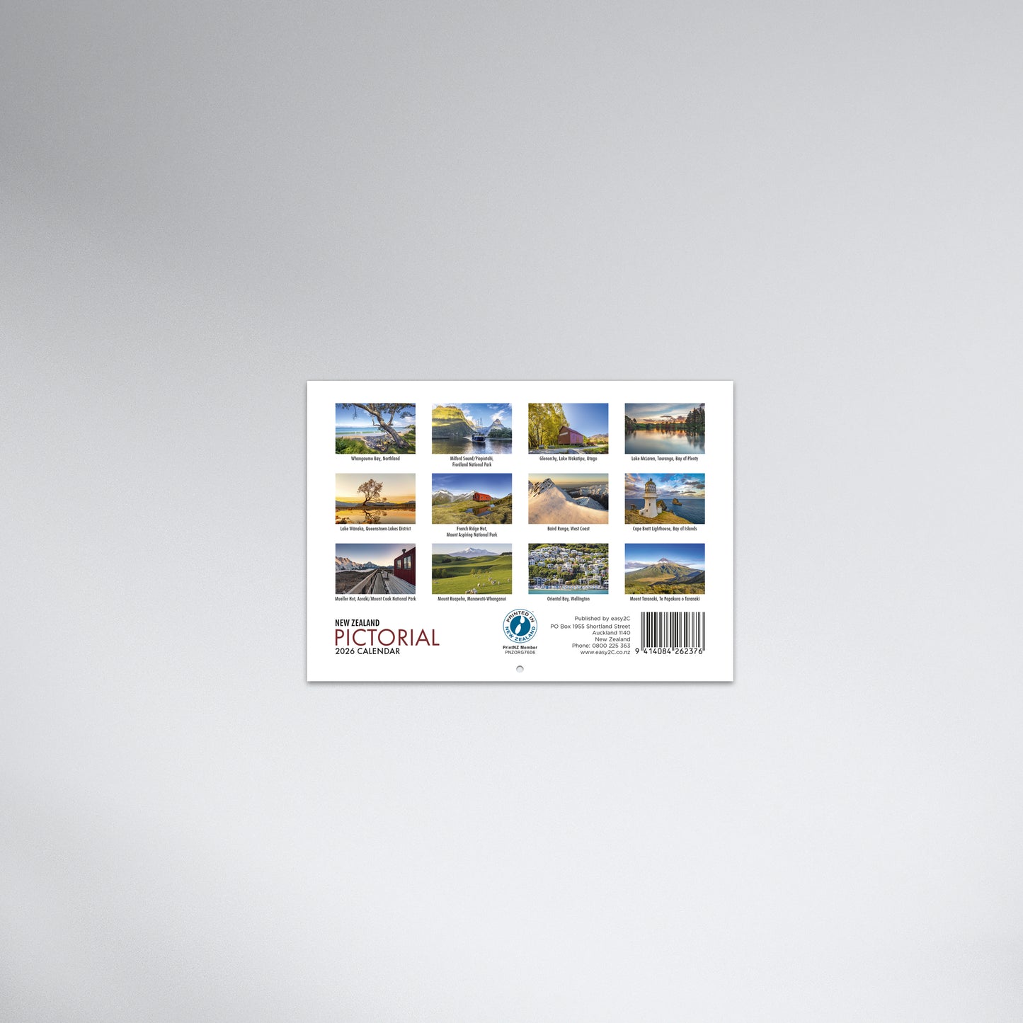 New Zealand Pictorial 2026 Booklet Calendar