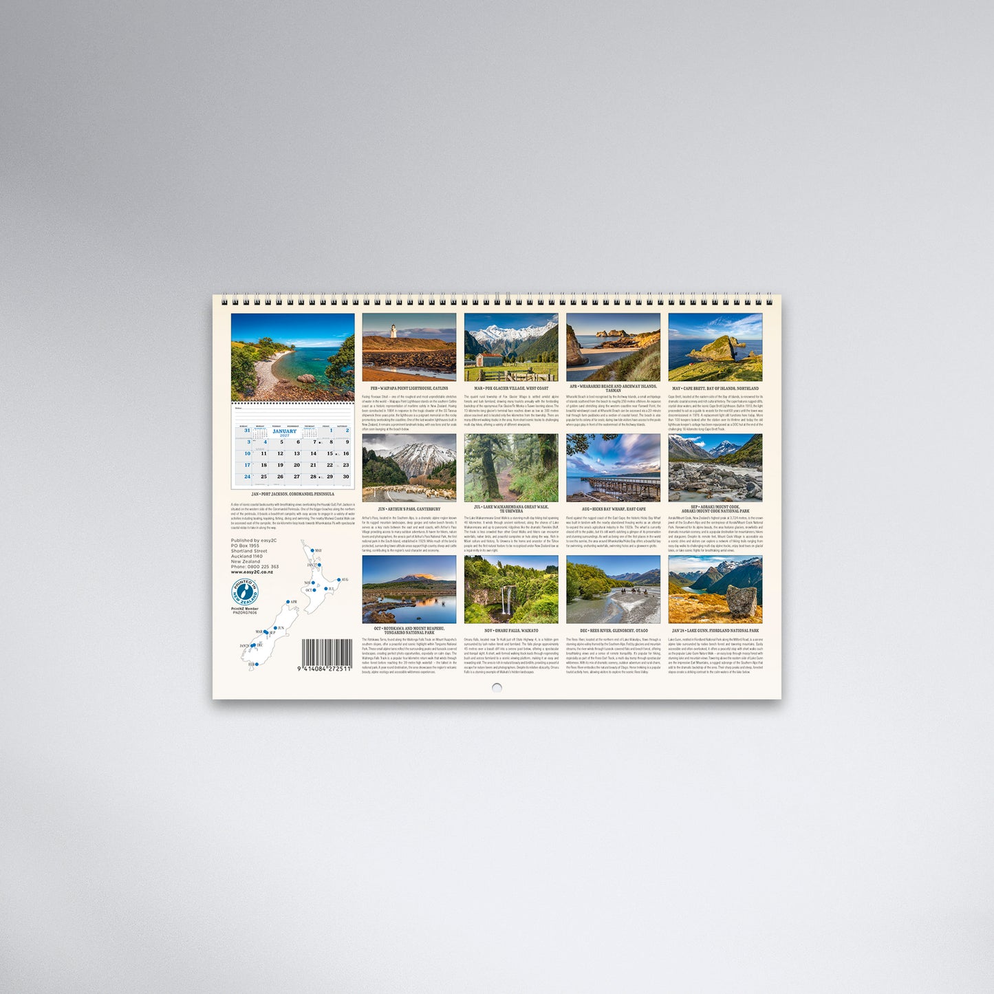 Our New Zealand 2027 Calendar