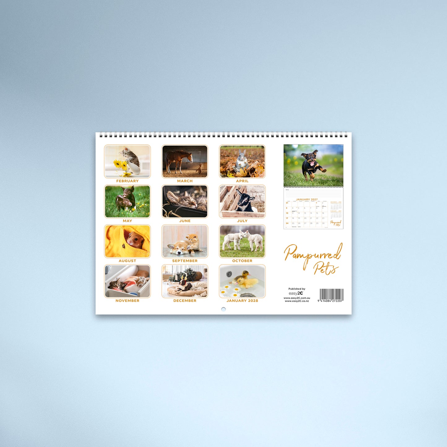 Pampurred Pets Booklet 2027 Calendar