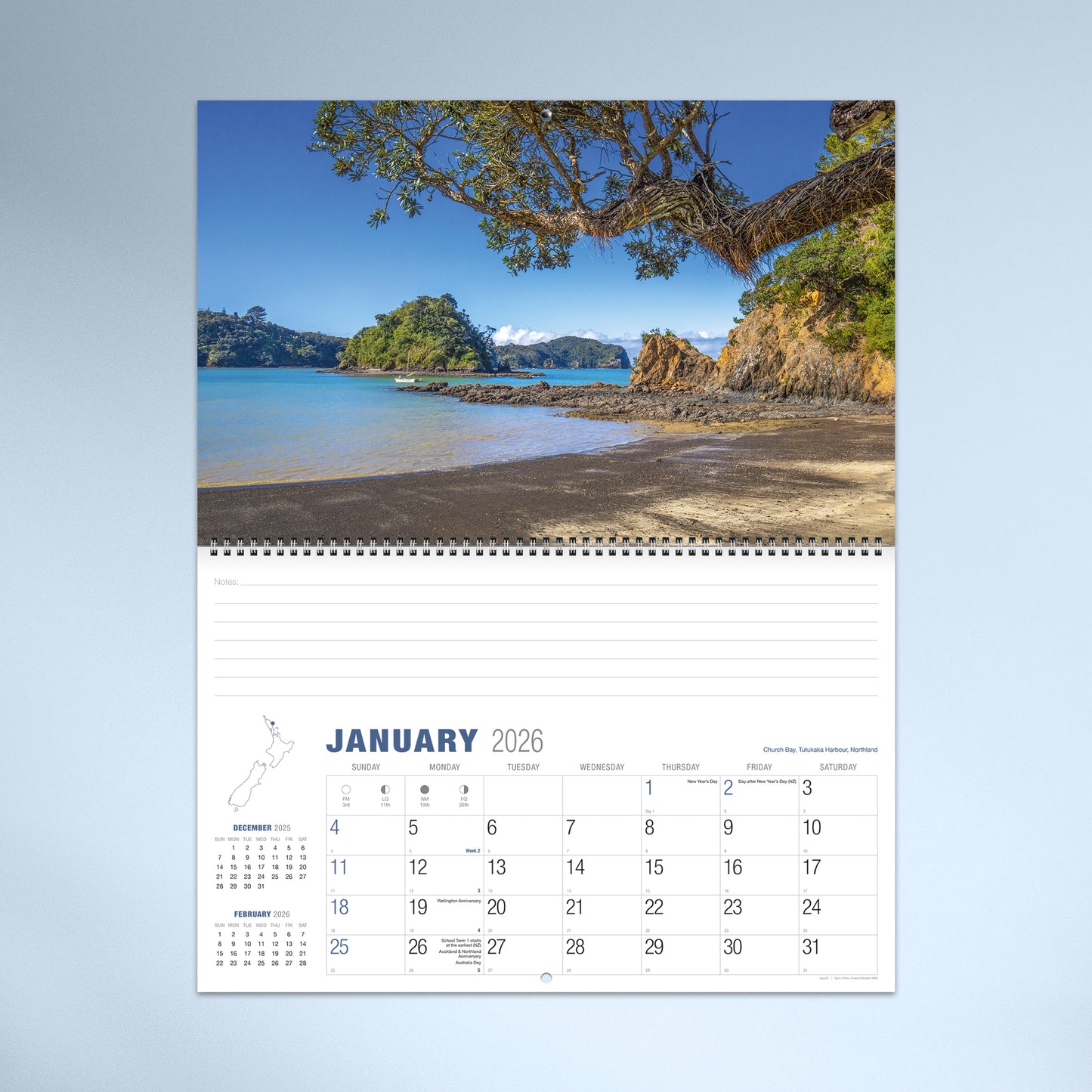Spirit of New Zealand Booklet Calendar 2026