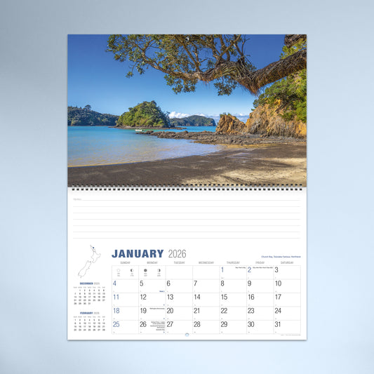 Spirit of New Zealand Booklet Calendar 2026