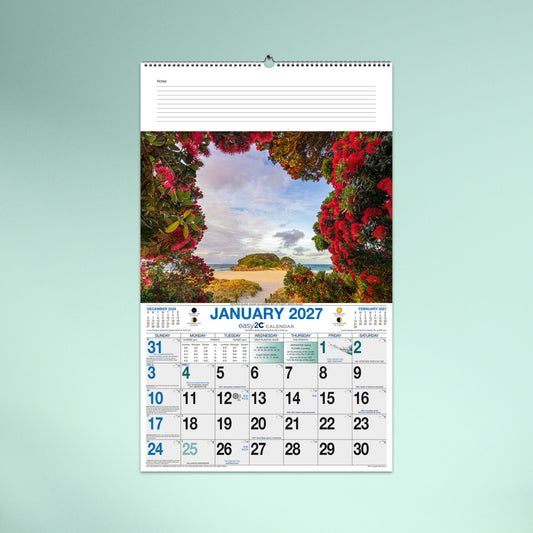 Easy2C NZ Scenic 2027 Wall Calendar