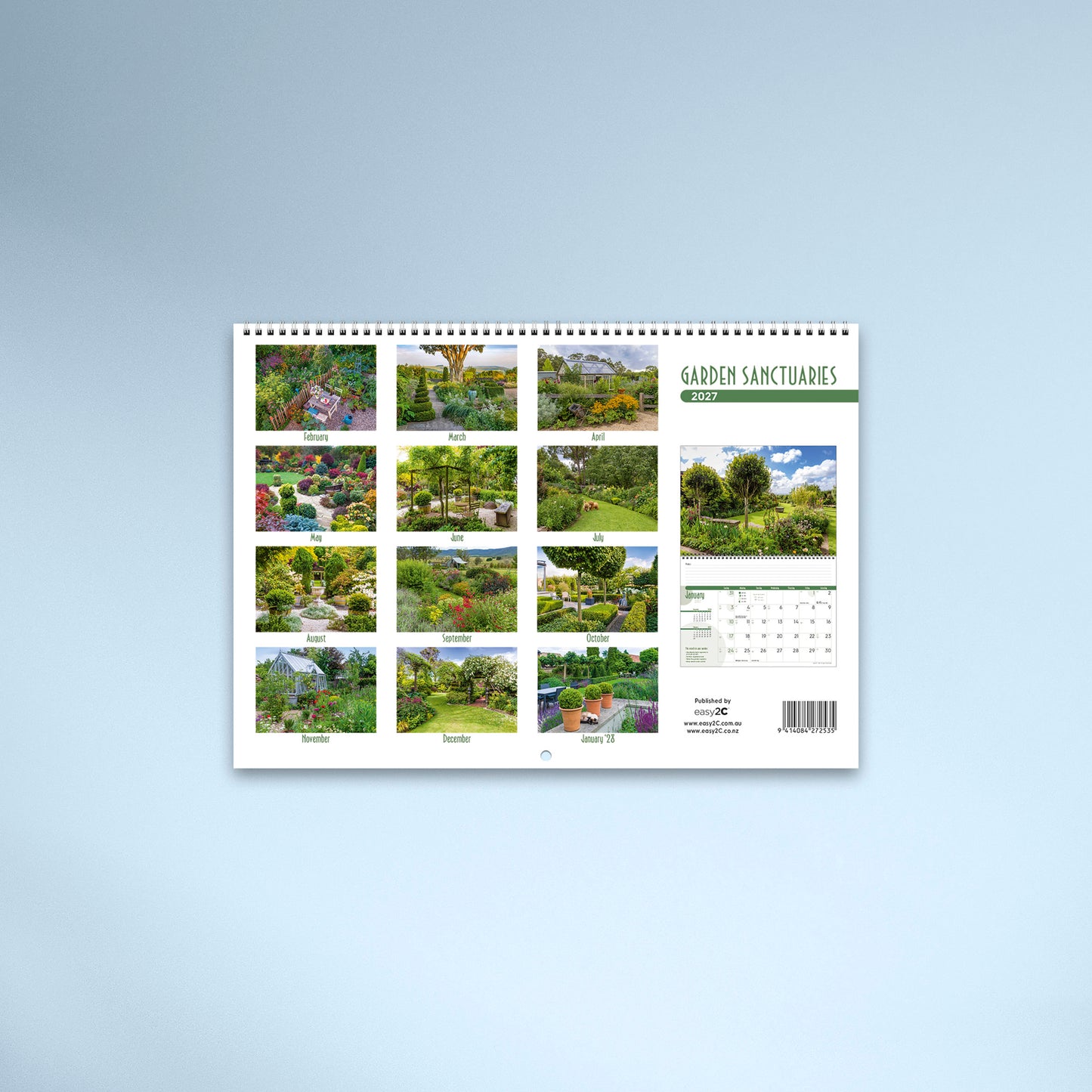 Garden Sanctuaries 2027 Booklet Calendar